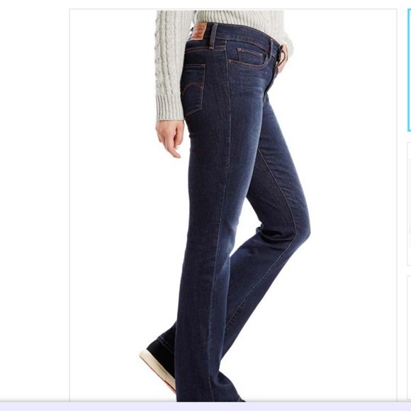 Levi's Zip Fly Mid Rise Canyon Slimming Bootcut Jeans 28w/Measurement - Picture 1 of 11